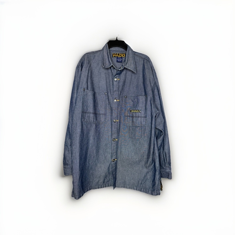Vintage Paco Jeans Jacket Mens L Oversized Denim Y2K Streetwear 90s Rap Skater